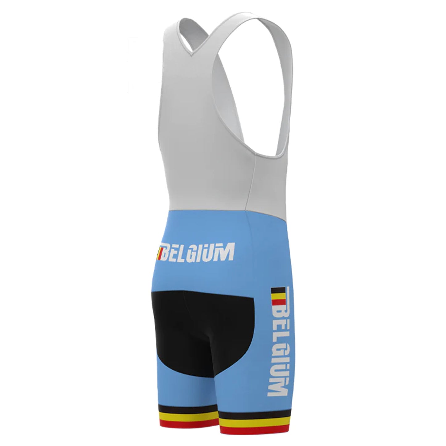 BELGIUM Blauw Vintage Korte Mouw Fietsshirt Bijpassende Set