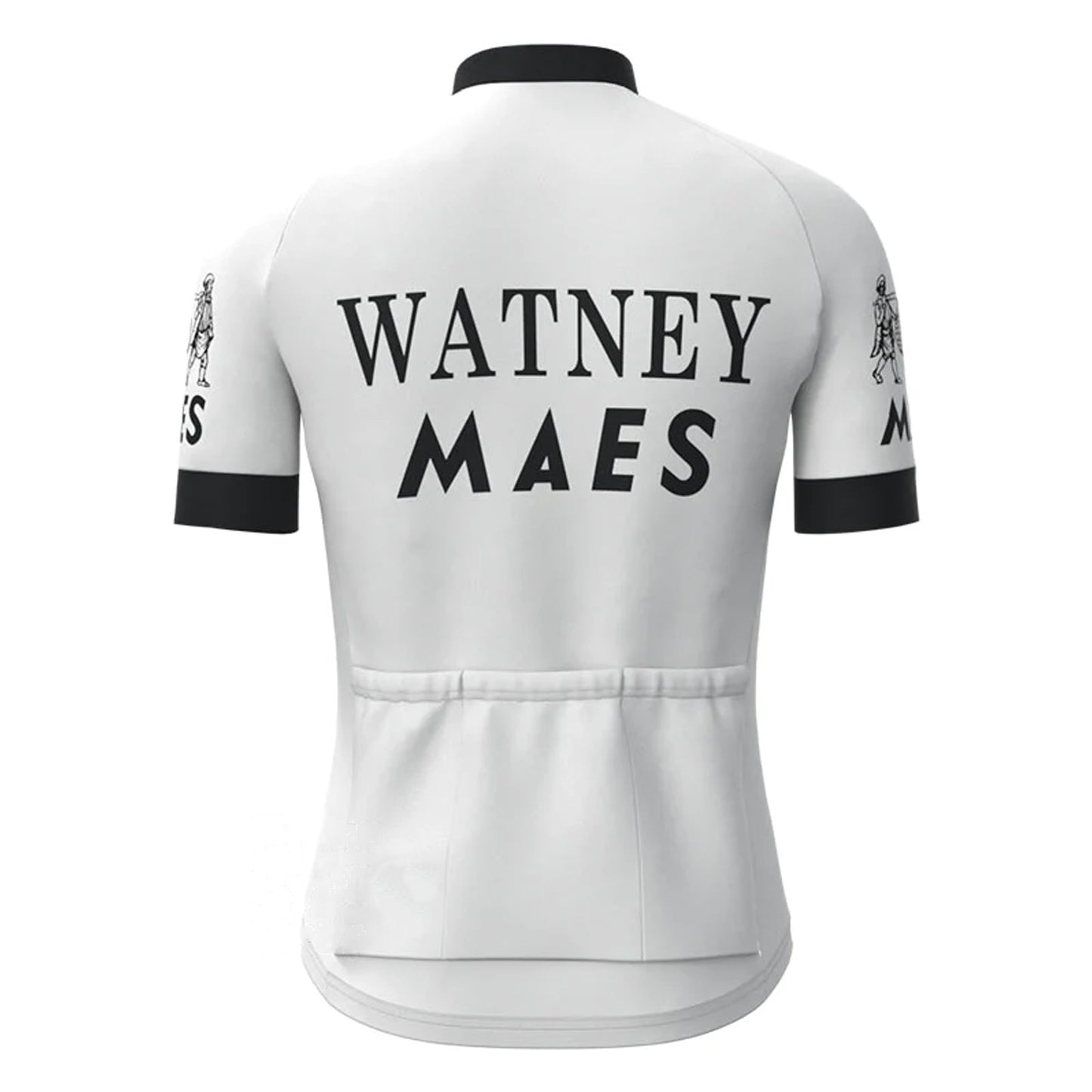 Watney Maes – Weißes Vintage-Kurzarm-Radtrikot-Set