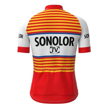 Sonolor Red Vintage Short Sleeve Cycling Jersey Matching Set