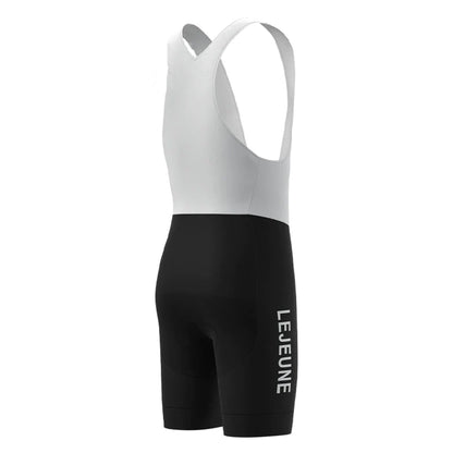 Lejeune Schwarze Retro-Radsport-Trägershorts