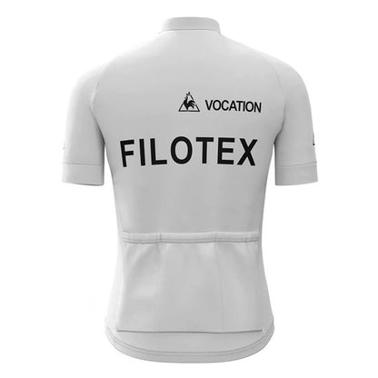 Filotex – Weißes Vintage-Kurzarm-Radtrikot-Set