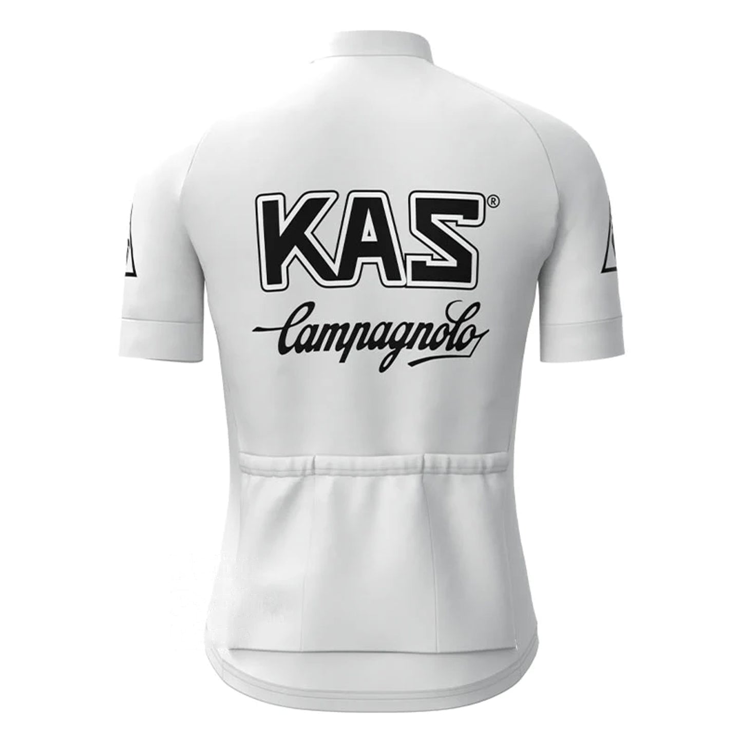 KAS Wit Vintage Korte Mouw Fietsshirt Bijpassende Set