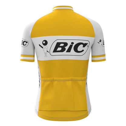 BIC – Passendes Set aus kurzärmligem Vintage-Radtrikot in Gelb