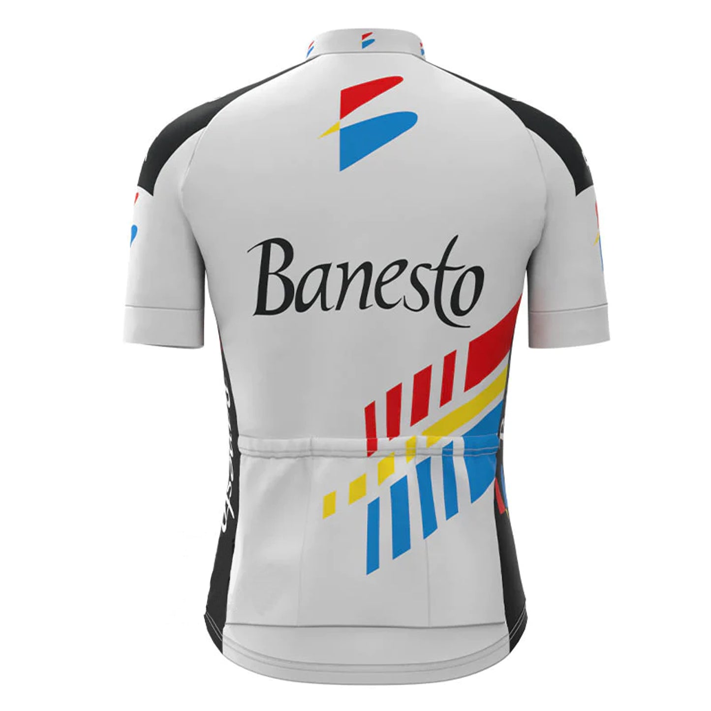 Banesto Grijs Vintage Korte Mouw Fietsshirt Bijpassende Set