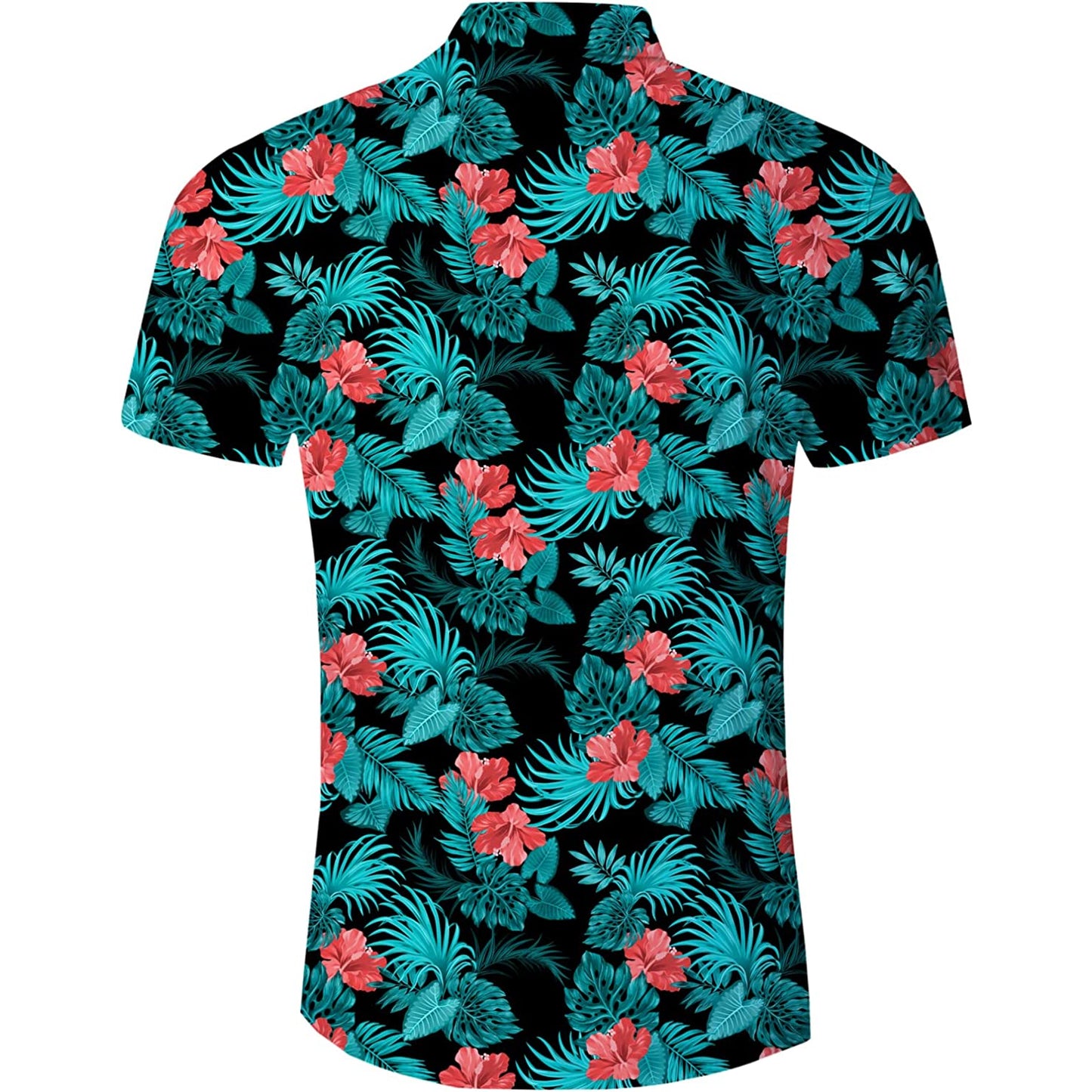 Bloemig blad grappig Hawaiiaans shirt