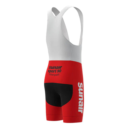 Sunair Sport 80 Rote Retro-Radsport-Trägershorts