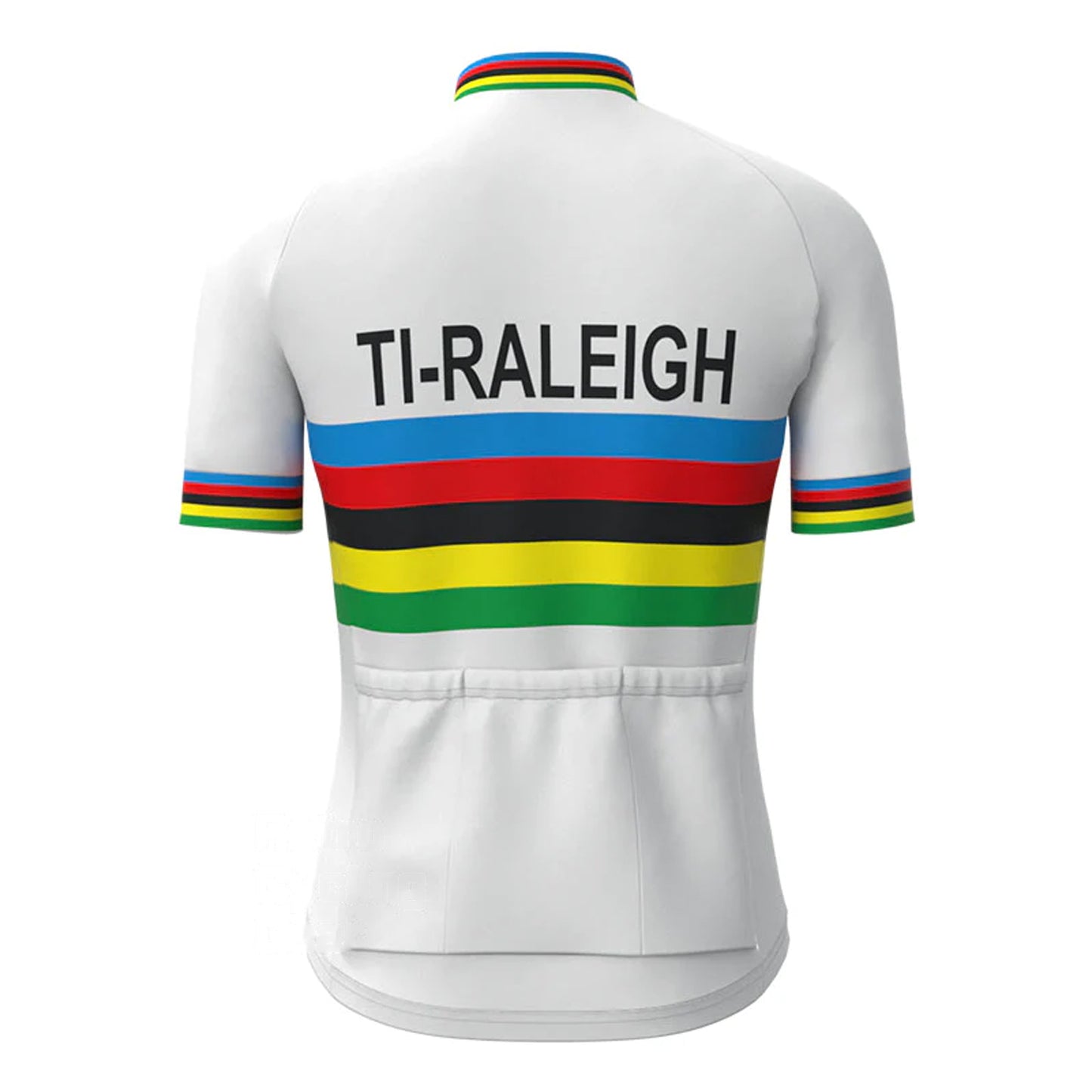 TI Raleigh Weißes Vintage Kurzarm-Radtrikot-Set