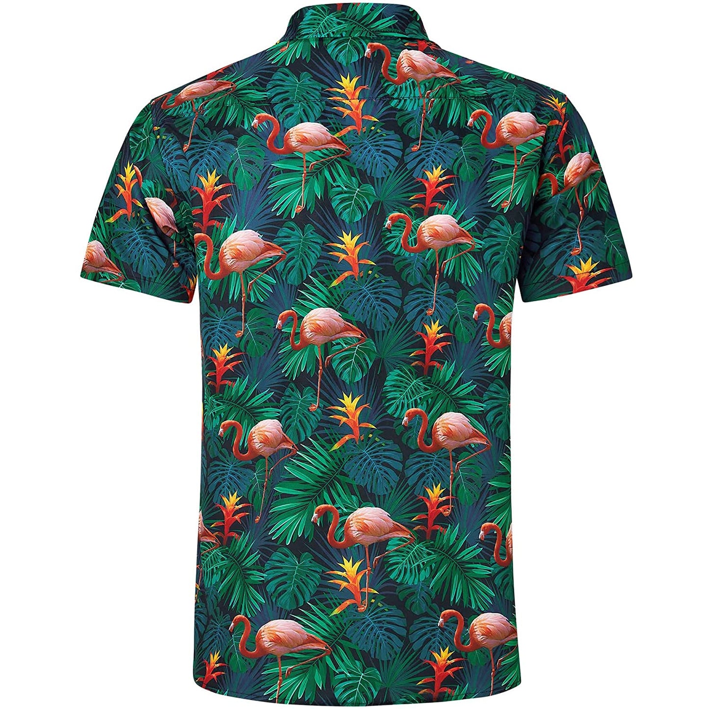 Tropisches Blatt Flamingos Lustiges Hawaiihemd