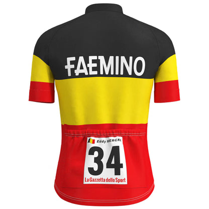 FAEMINO Vintage Kurzarm-Radtrikot Passendes Set