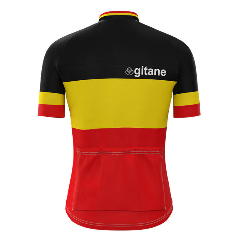 Gitane Black Red Retro Short Sleeve Cycling Jersey Matching Kits