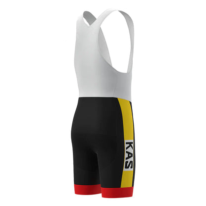 Kas Schwarze Retro-Radsport-Trägershorts