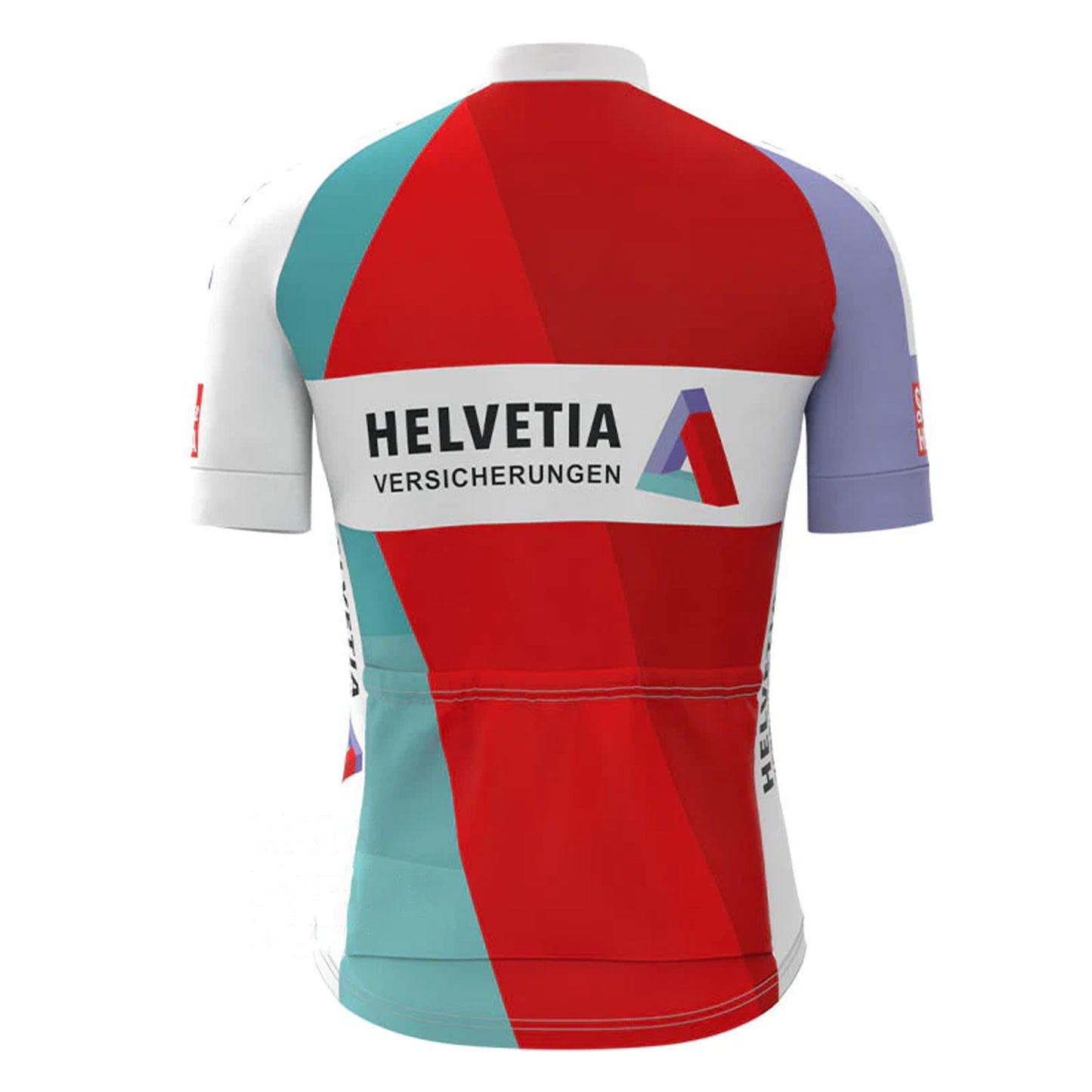 Helvetia La Suisse Rotes Retro-Kurzarm-Radtrikot, passende Sets