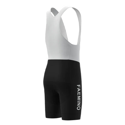 Faemino Schwarze Retro-Radsport-Trägershorts