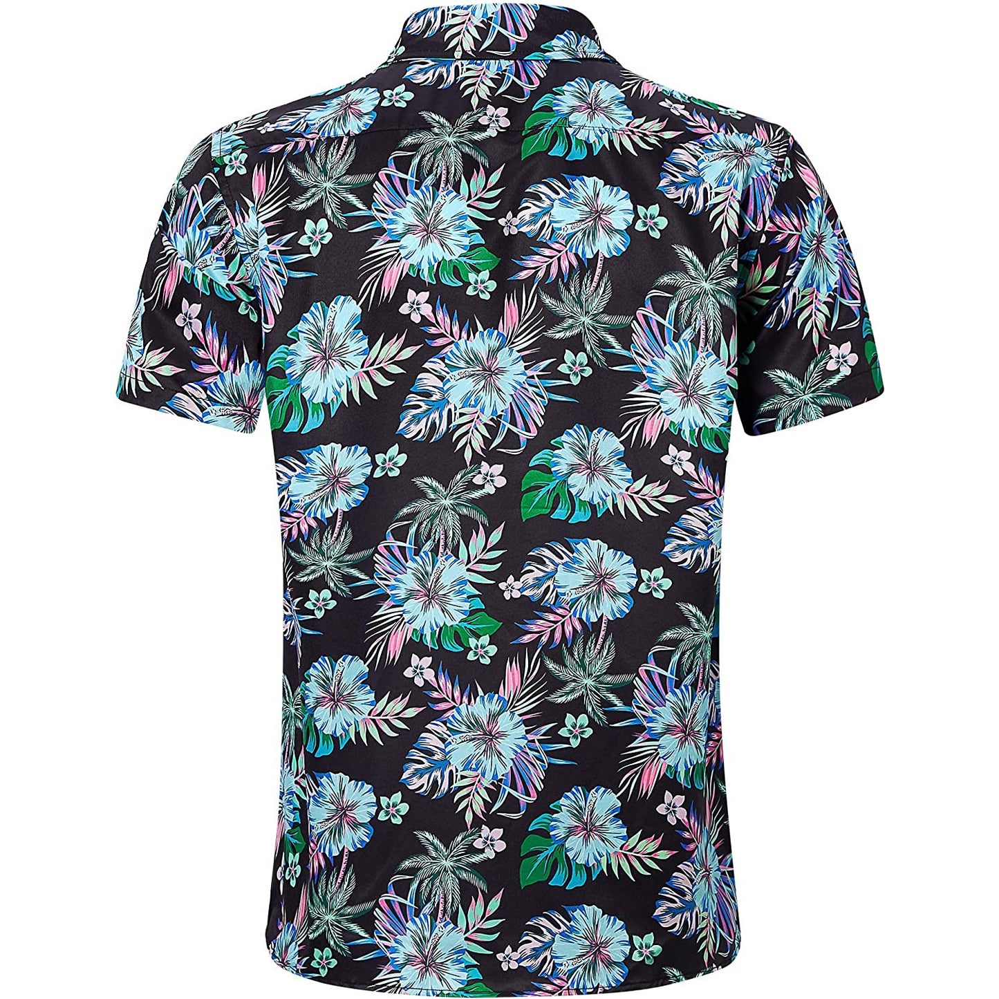 Hawaiihemd mit Blumen- und Blattmotiv