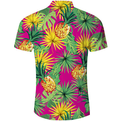 Blad Ananas Grappig Hawaiiaans Shirt