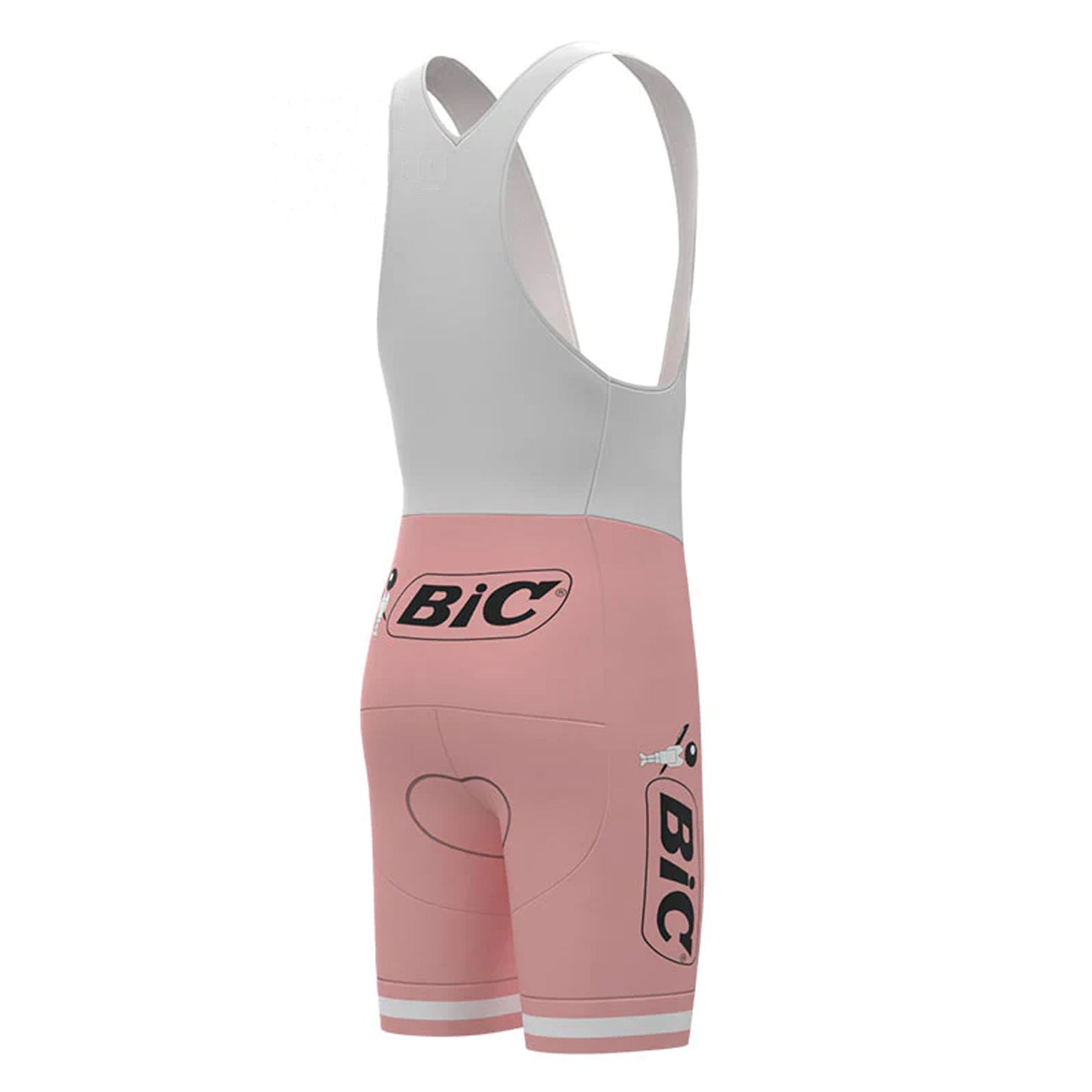 BIC Pink Vintage Kurzarm-Radtrikot Passendes Set