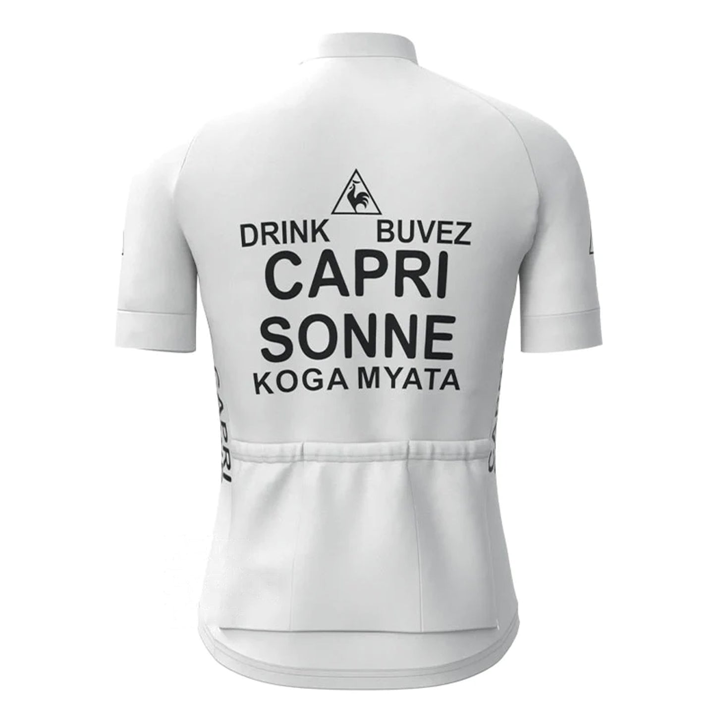 Capri Sonne Weißes Vintage Kurzarm-Radtrikot-Set