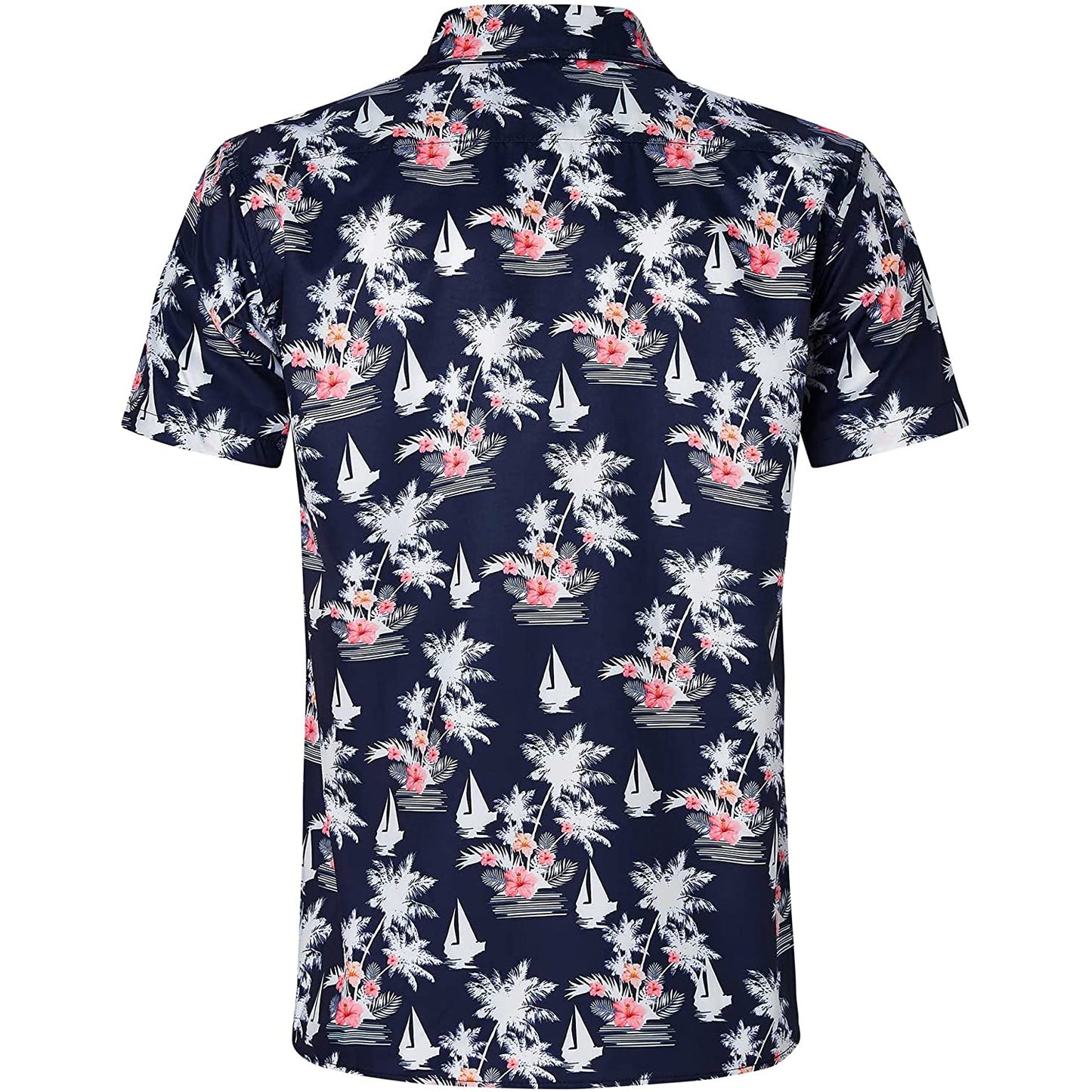 Marineblauw tropisch Hawaii boom grappig Hawaiiaans shirt