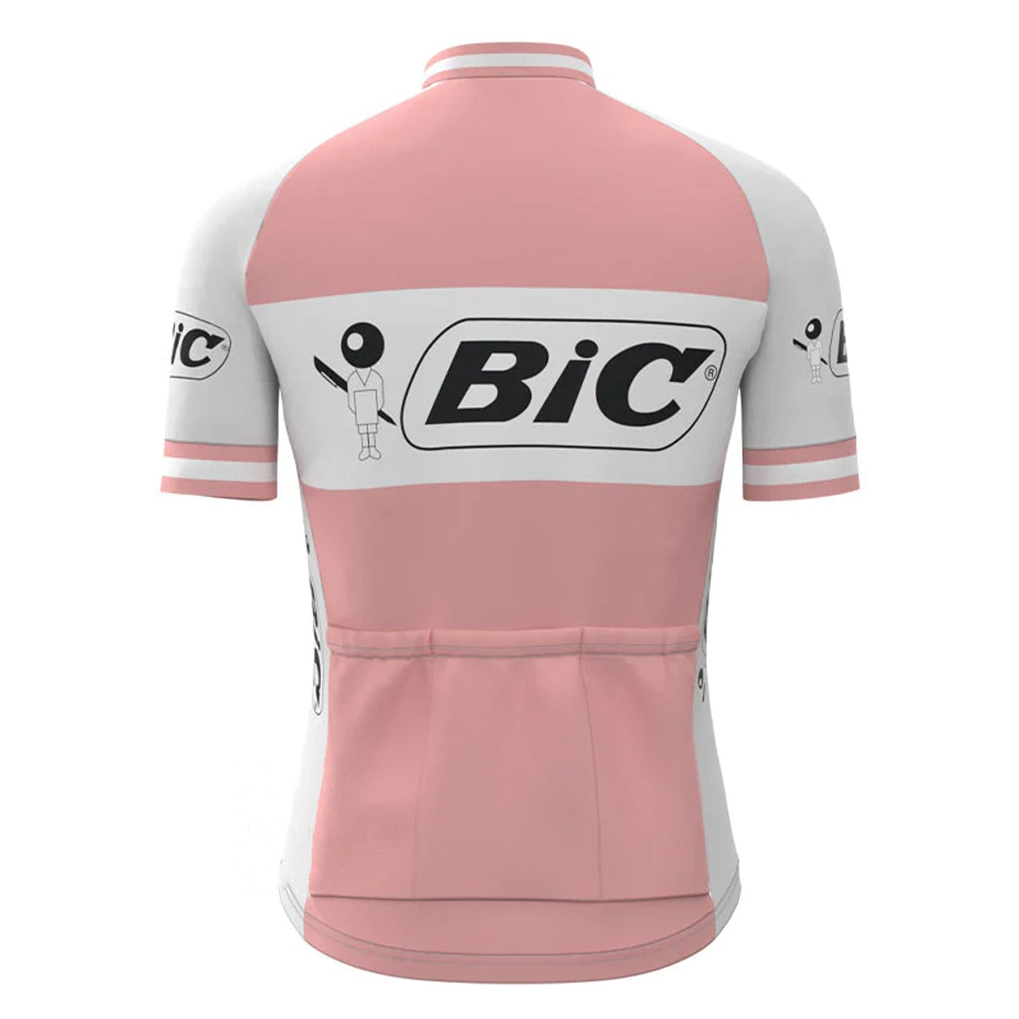 BIC Pink Vintage Kurzarm-Radtrikot Passendes Set