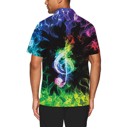 Kleurrijke vlammuziek Grappig Hawaiiaans shirt