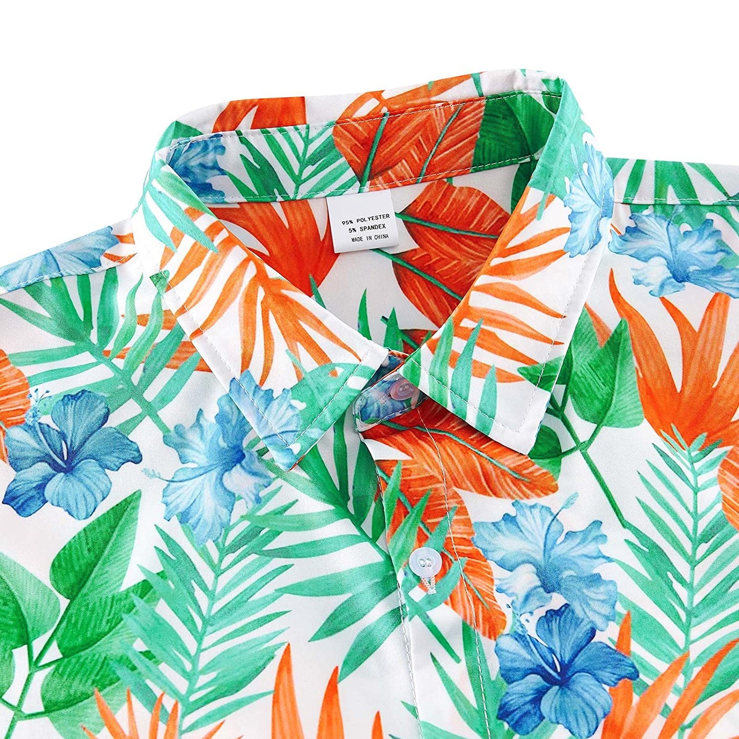 Tropisch oranje blad nieuwigheid Hawaiiaans shirt