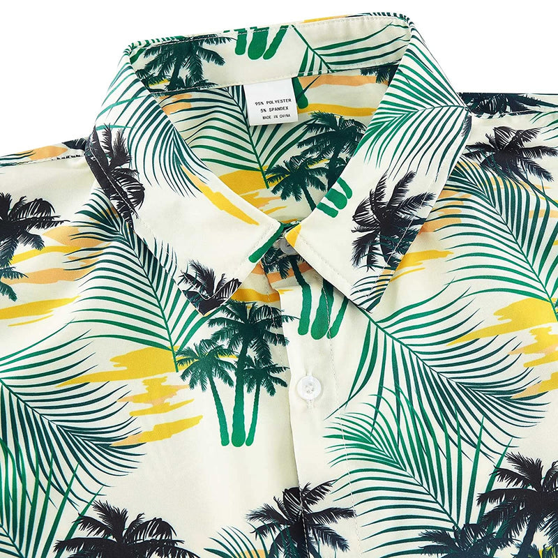 Palm Tree Leaf Novelty Hawaiian Shirt