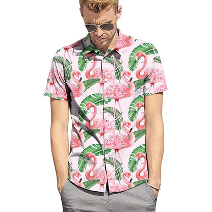 Bananenblad Flamingo's Grappig Hawaiiaans Shirt