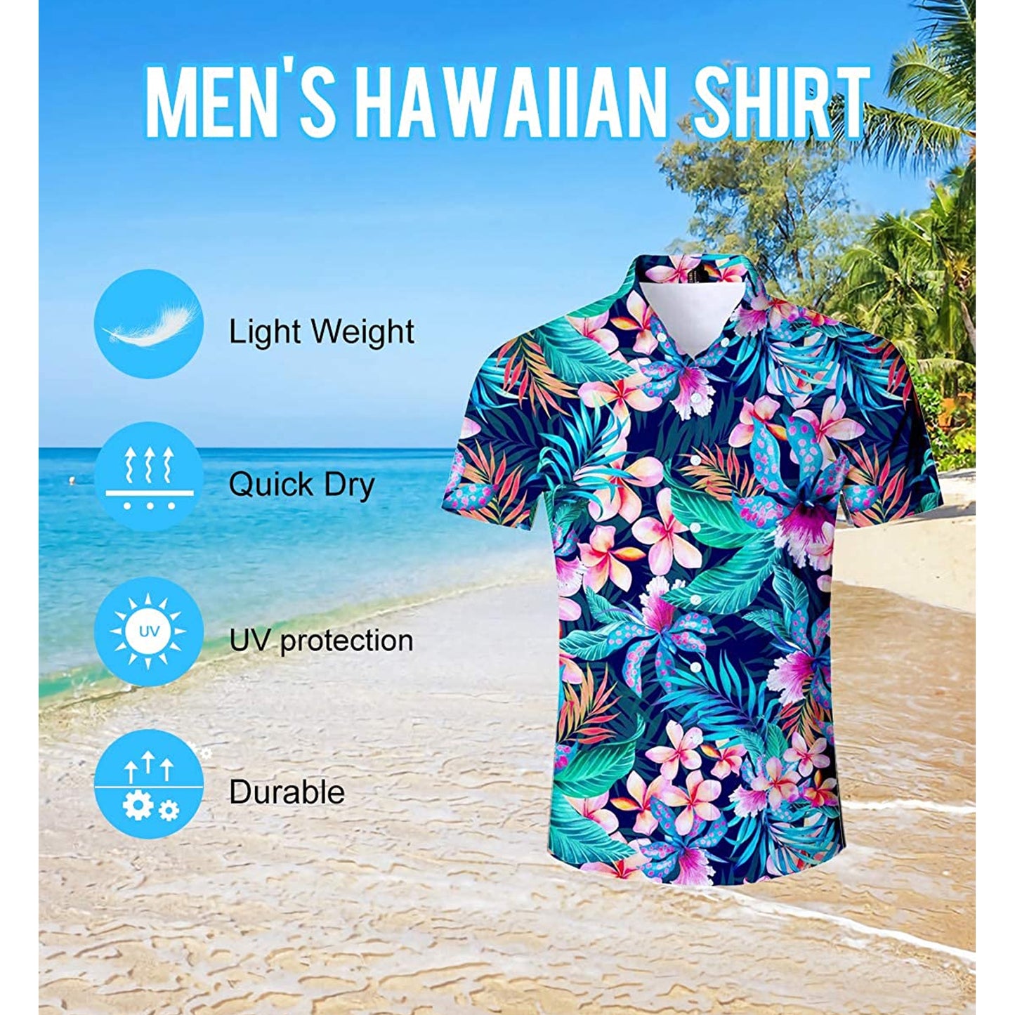 Lustiges Hawaiihemd mit Blumen