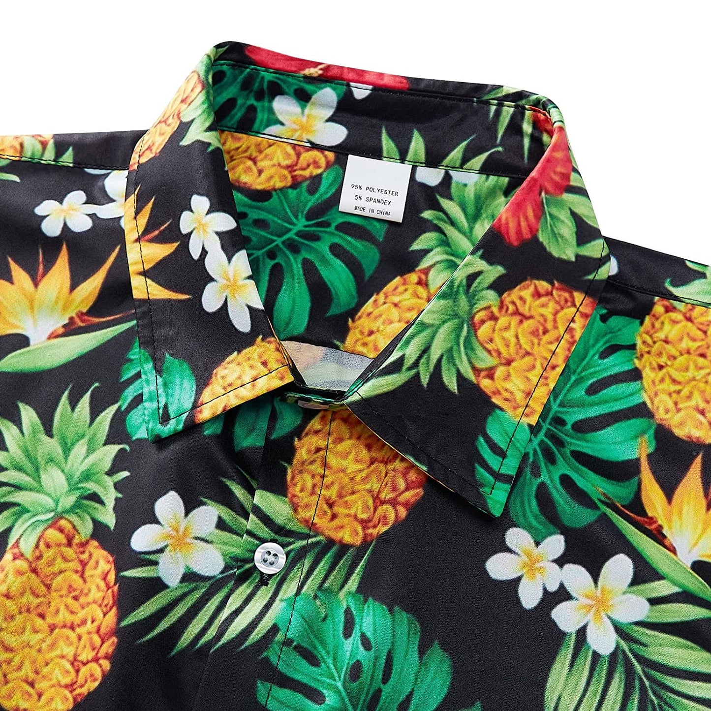 Lustiges Hawaiihemd mit Ananas-Blumenmuster