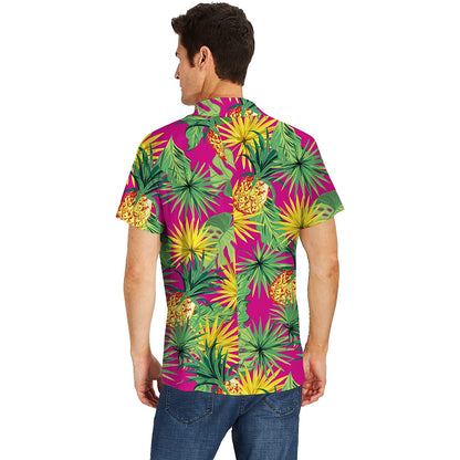 Blad Ananas Grappig Hawaiiaans Shirt