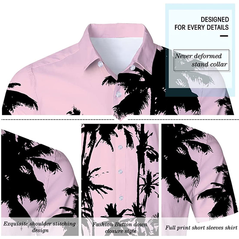 Pink Palm Tree Funny Hawaiian Shirt