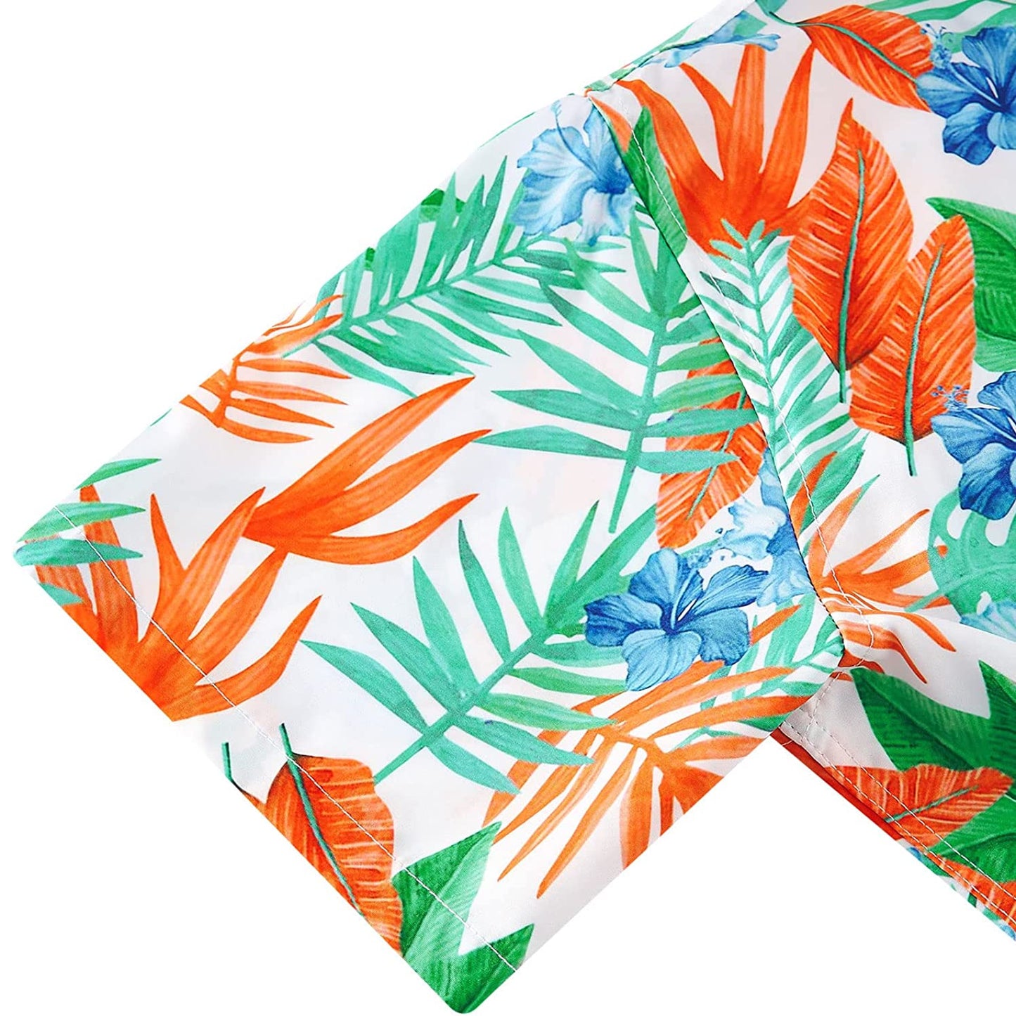 Tropisch oranje blad nieuwigheid Hawaiiaans shirt