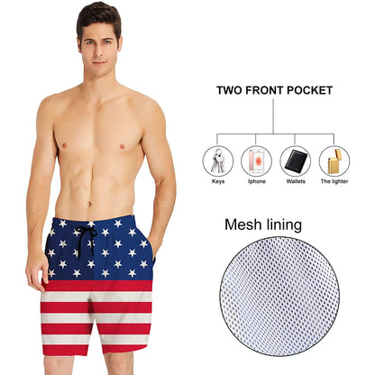 Lustige Badehose mit amerikanischer Flagge