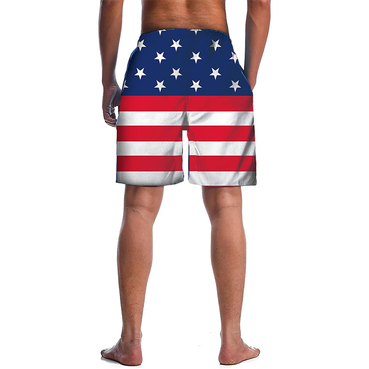 Lustige Badehose mit amerikanischer Flagge