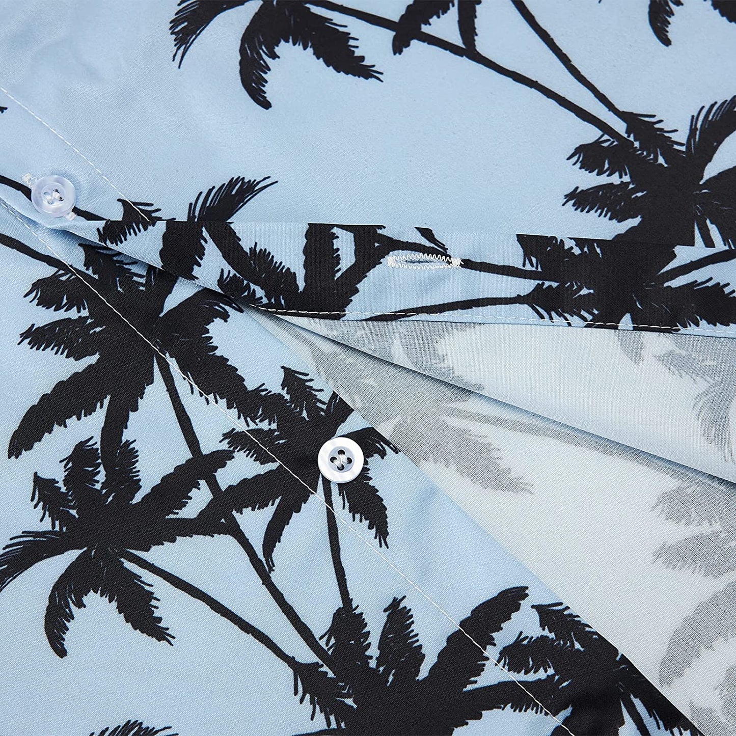 Palm Tree Light Blue Funny Hawaiian Shirt