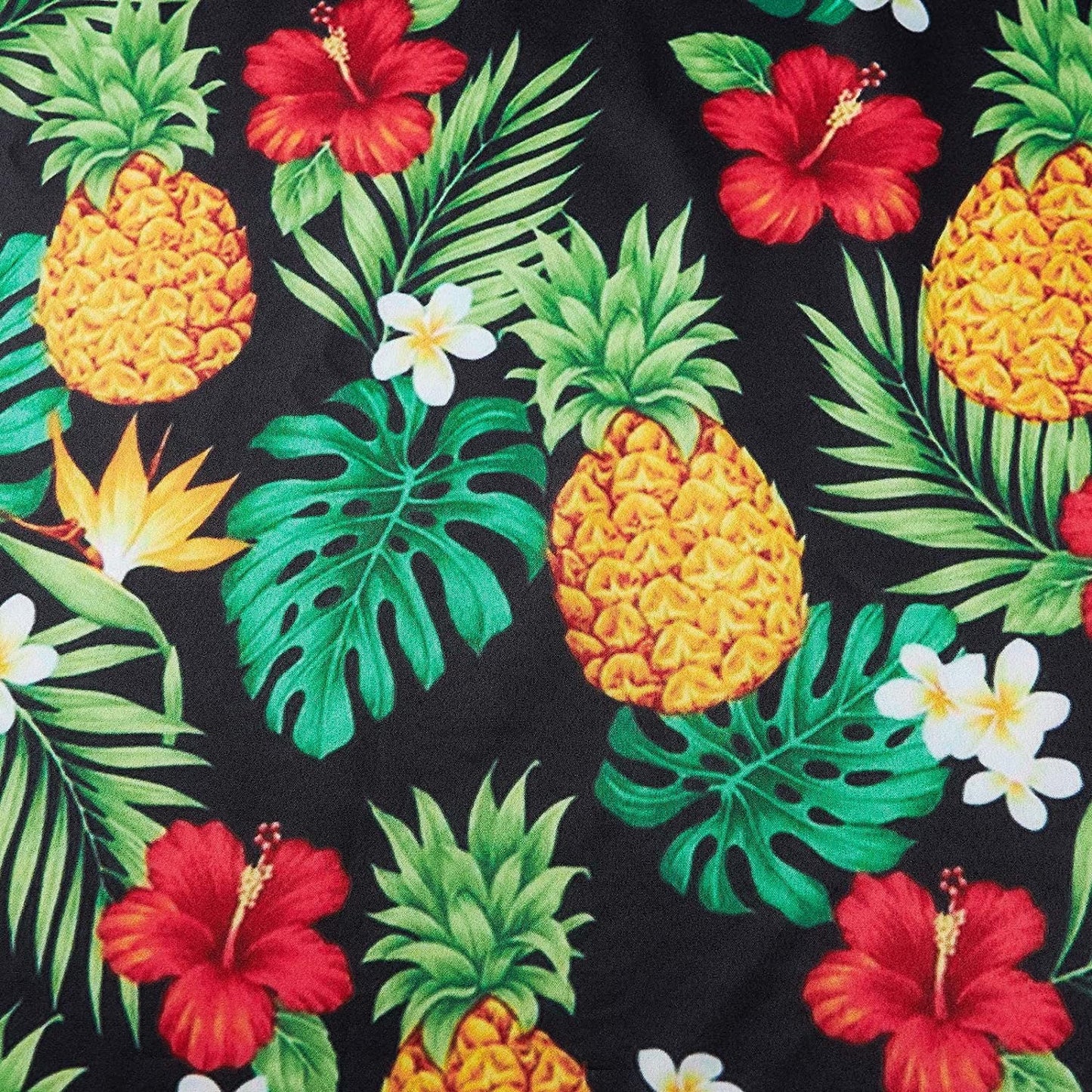 Lustiges Hawaiihemd mit Ananas-Blumenmuster