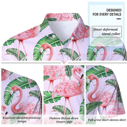 Bananenblad Flamingo's Grappig Hawaiiaans Shirt