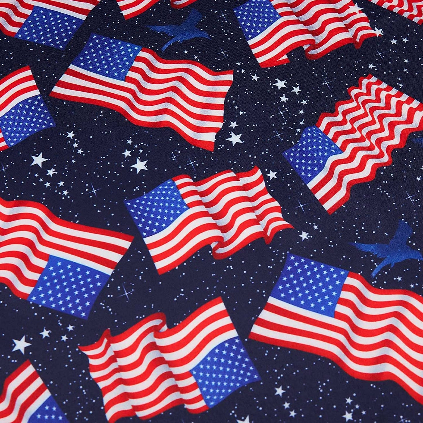 Lustiges Hawaii-Shirt mit Weltraum-Amerikanische Flagge