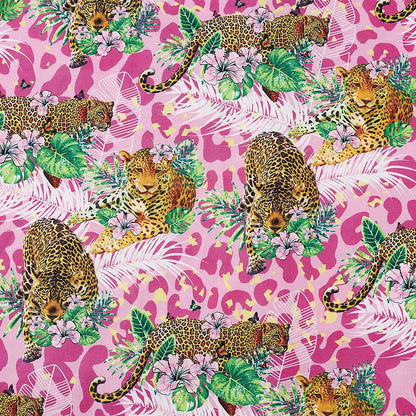 Lustiges Hawaiihemd mit Leopardenmuster in Rosa