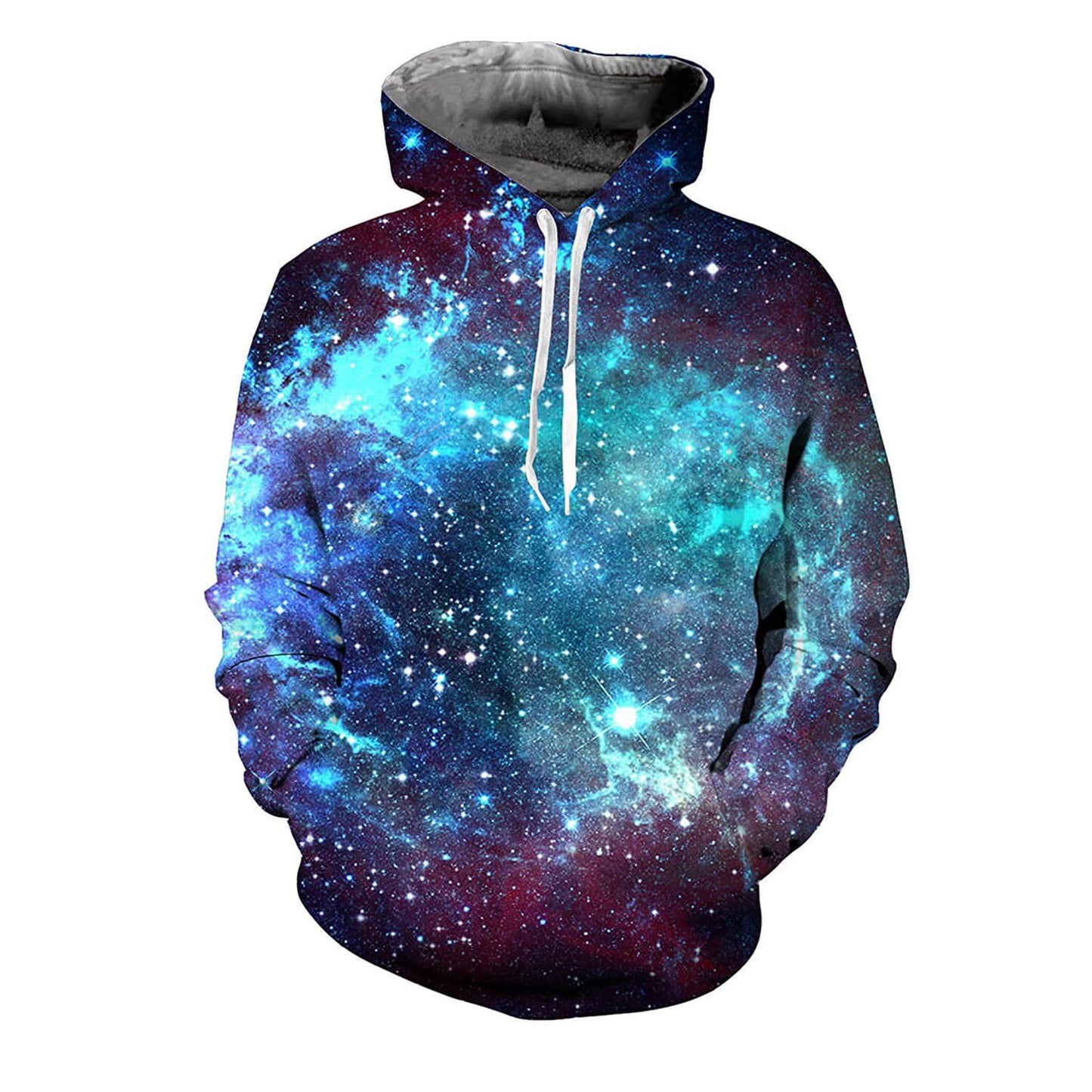 Kapuzenpullover Space Galaxy Blau