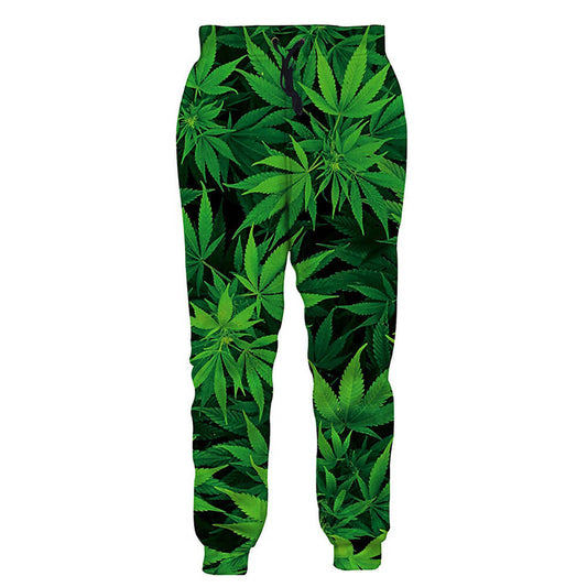 Jogginghose mit Grafik und Weed-Print