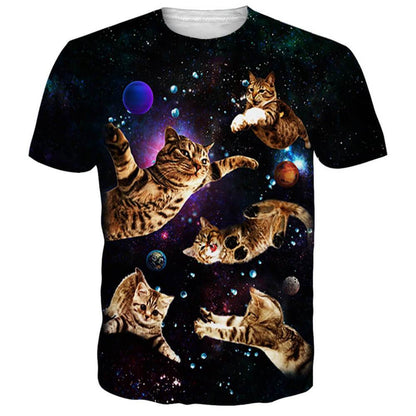 Zwarte vliegende katten grappig T-shirt