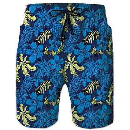 Lustige Badehose mit Ananas-Motiv von Blue Weed