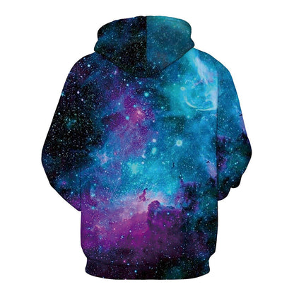 Kapuzenpullover mit Weltraum-Galaxie-Motiv