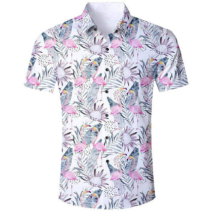 Rosa Flamingo hässliche Aloha Shirts