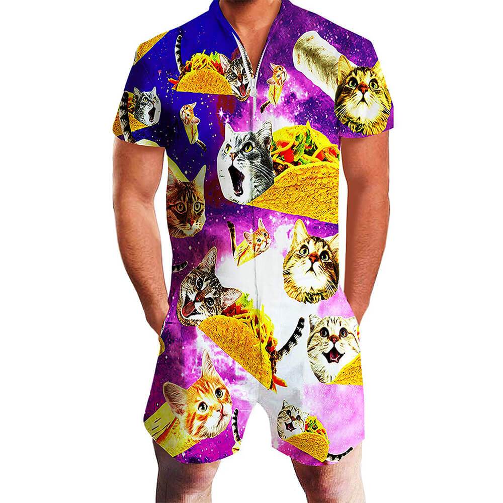 Taco Cat Printed Male Romper