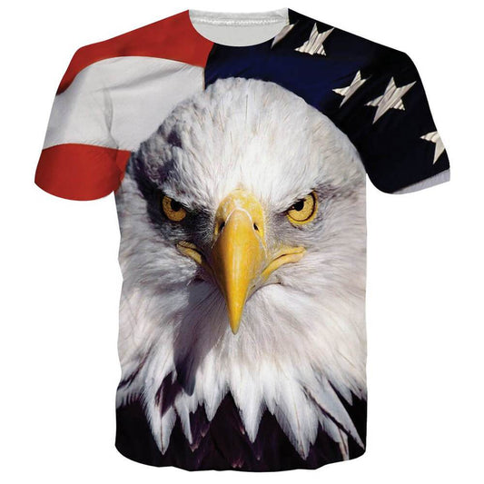 Lustiges T-Shirt mit amerikanischer Flagge und Adler