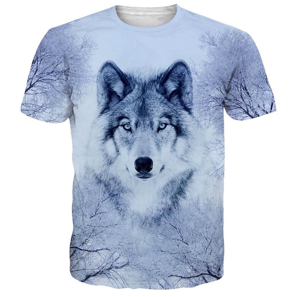 Weißer Schneewolf Lustiges T-Shirt