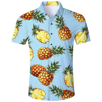 Lichtblauw ananas shirt