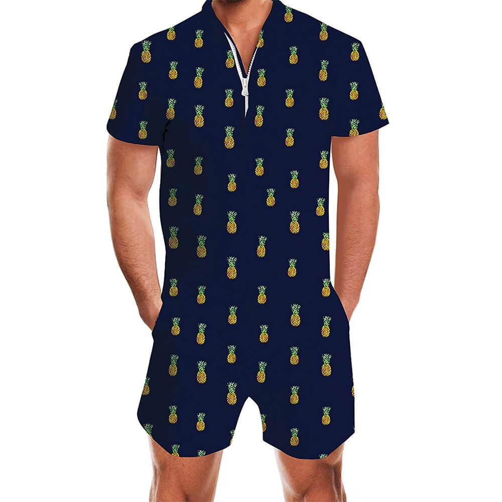 Navy Pineapples Bro Romper